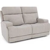 Ashbee Zero Gravity Loveseat w/ Power Recline, Head Rests & Footrest Ext in Dove Neutral Fabric